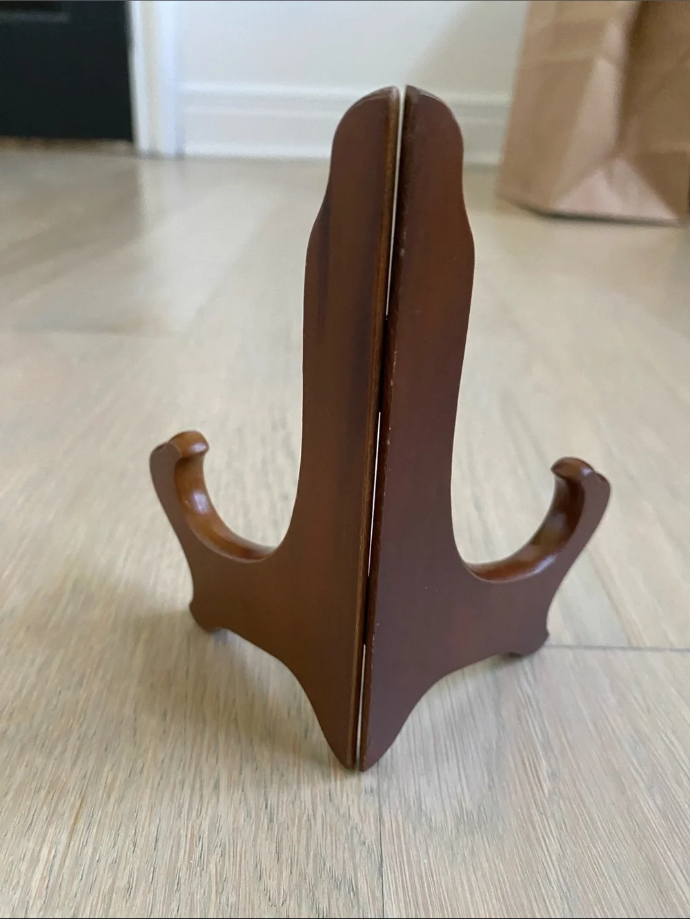 Wooden Display Easel Stand in Warm Brown